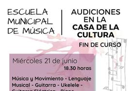 Cartel de las audiciones de la Escuela de Música