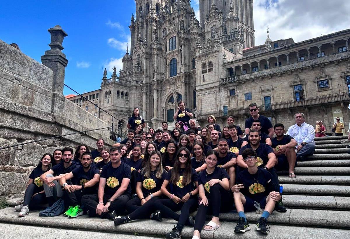Foto del grupo completo de peregrinos