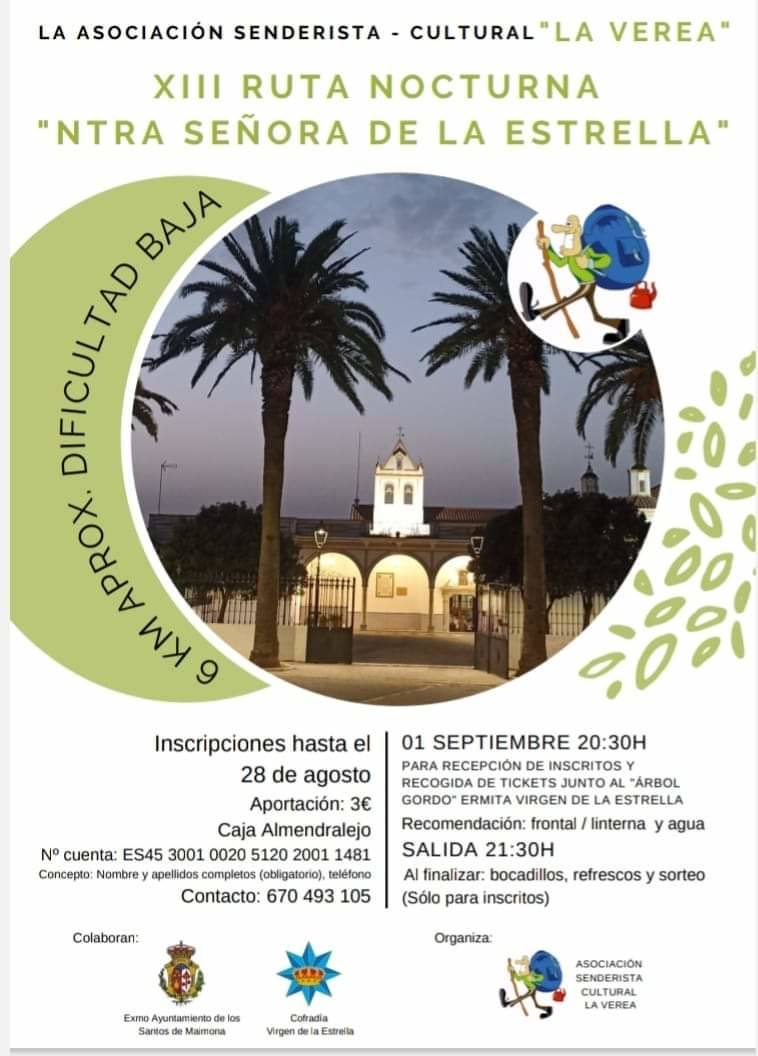 Cartel de la ruta nocturna