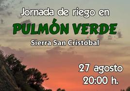 Cartel de la jornada de riego
