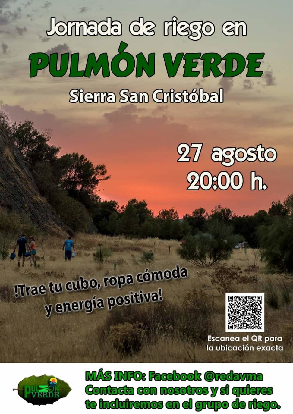 Cartel de la jornada de riego