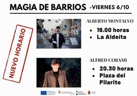 Cartel de las actuaciones