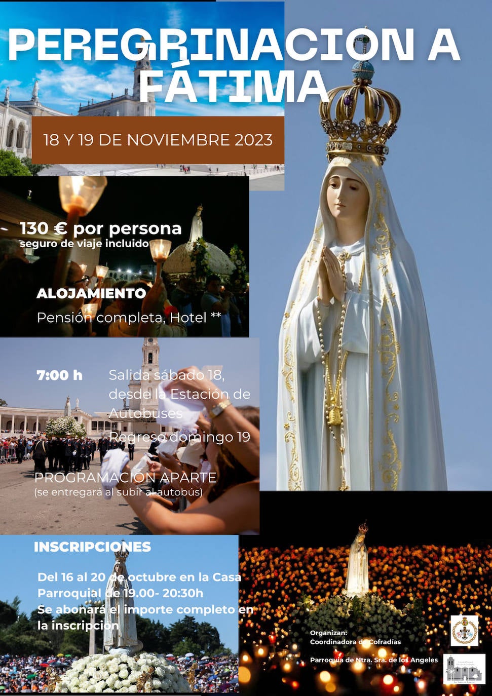 Cartel de la peregrinación a Fátima