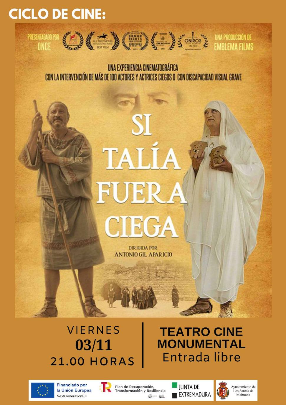 Cartel de 'Si Talía fuera ciega'