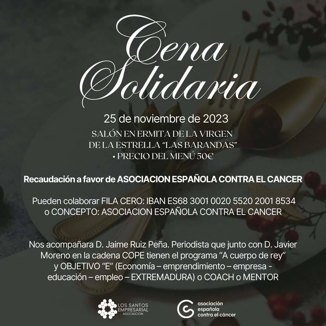 Cartel de la cena solidaria