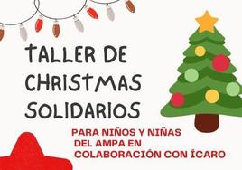 Cartel del taller solidario de Chistmas