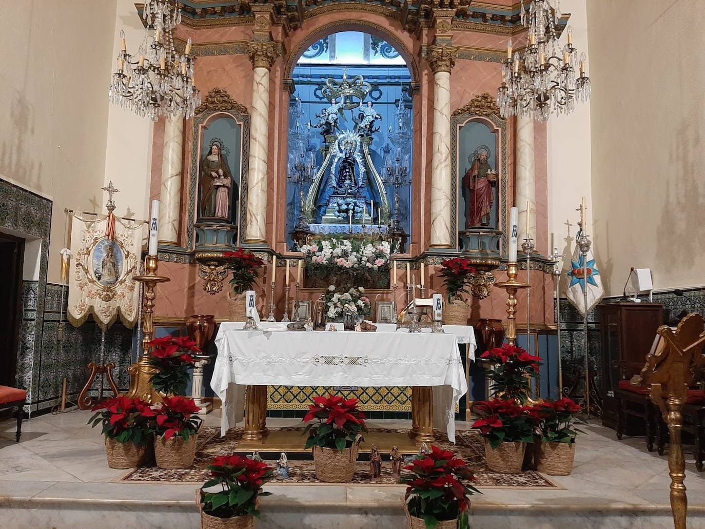 El altar de la Estrella preparado para la Navidad