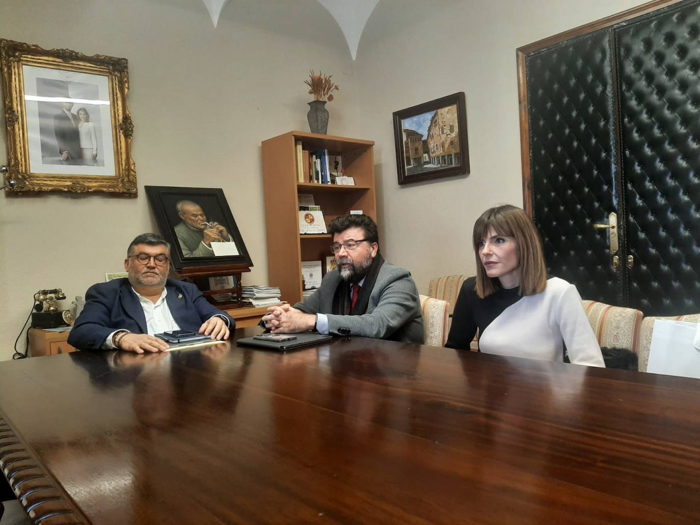 Otro momento de la rueda de prensa previa