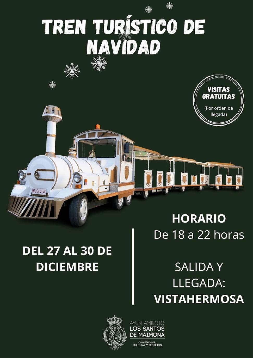 Cartel del tren de Navidad