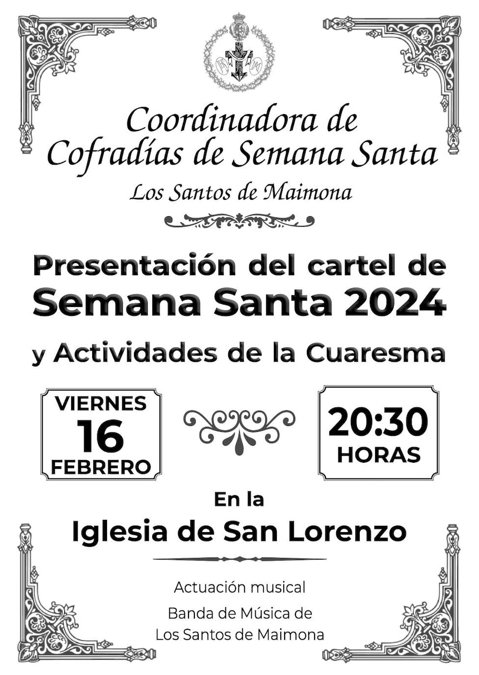 La Coordinadora de Cofradías presenta este viernes en San Lorenzo el cartel de Semana Santa y las actividades de cuaresma