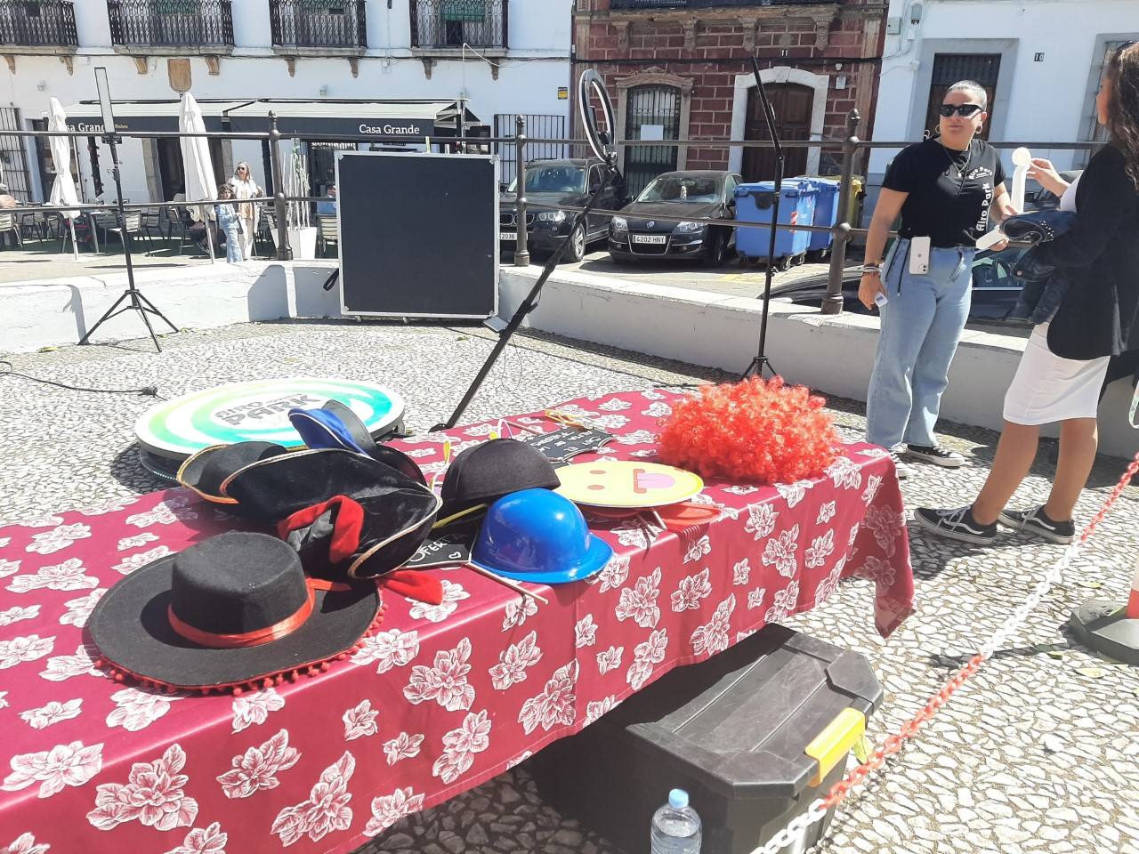 Un rincón de animación de la fiesta de la Burrita