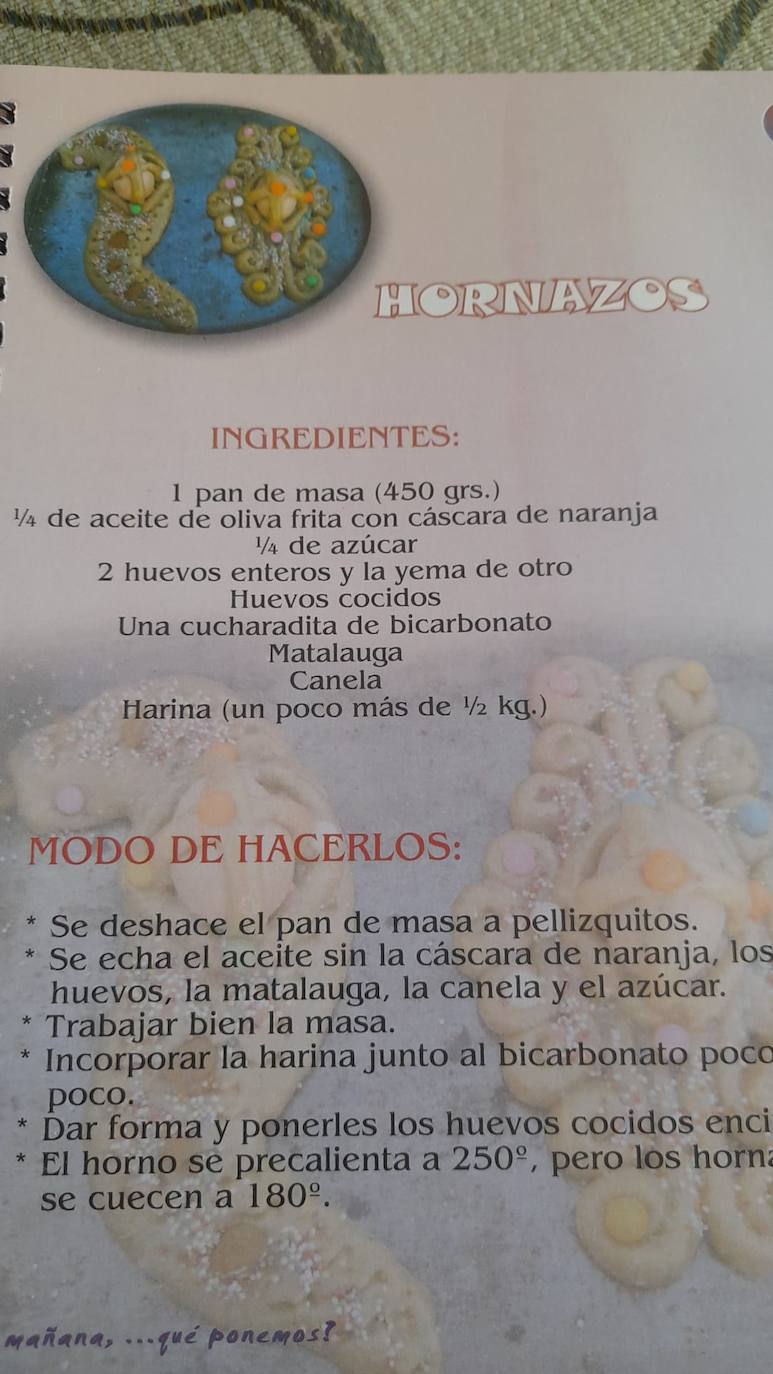 La receta de un libroi de cocina