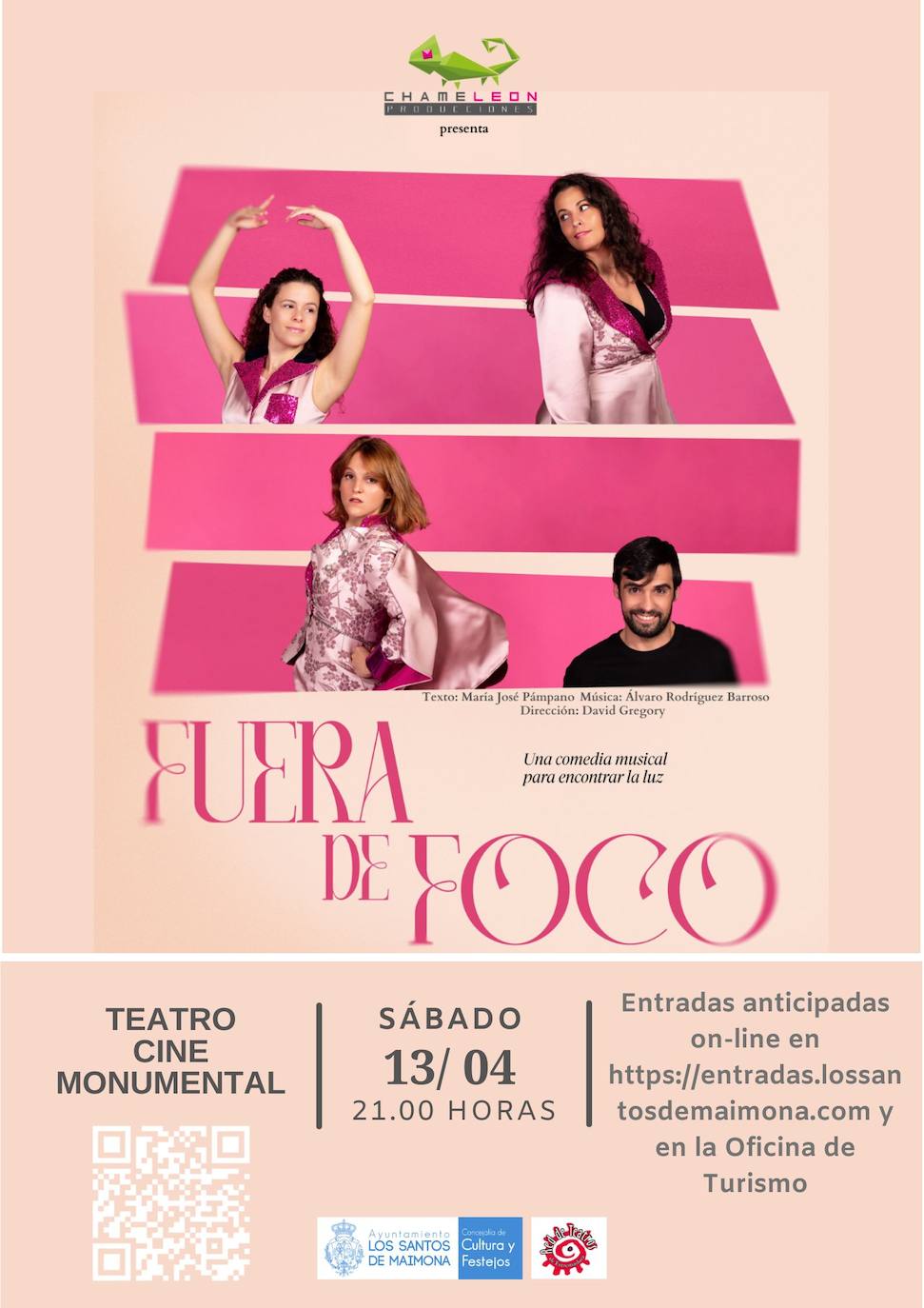 La programación teatral en el Monumental continúa este sábado con la comedia musical 'Fuera de Foco'