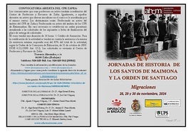 Portada y contraportada del díptico