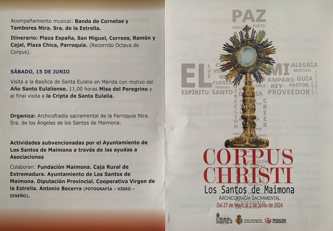 Portada y contraportada díptico