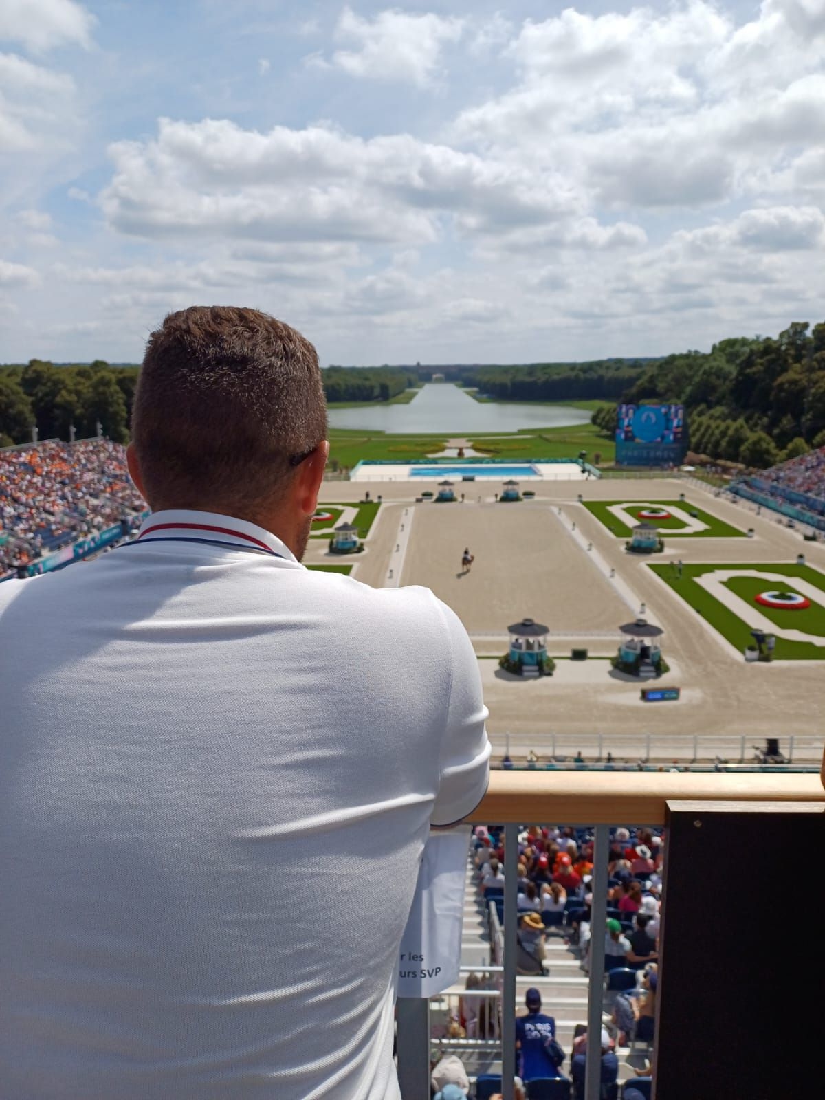 Contemplando el espectacular enclave donde compitió