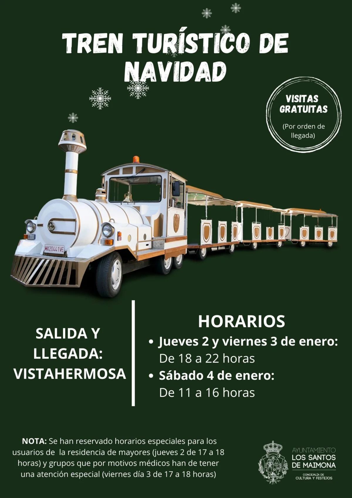 Cartel del tren turistico