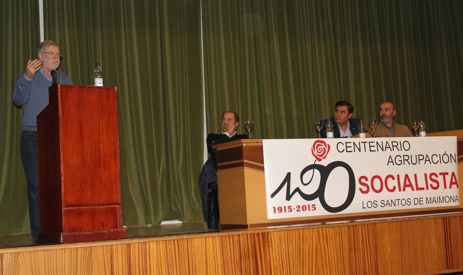 Juan Carlos Rodríguez Ibarra, Francisco Fuentes, Francisco Capilla y Juan Barrientos en un momento de la inauguración 