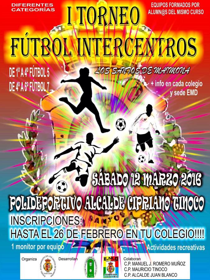 Cartel del trofeo intercentros de este proximo sábado en el Cipriano Tinoco