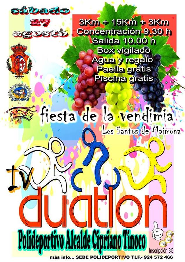 Cartel del duatlón 2016. 