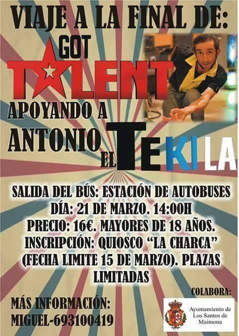 Un autobús de fans saldrá de Los Santos para apoyar al Tekila en la final de Got Talent