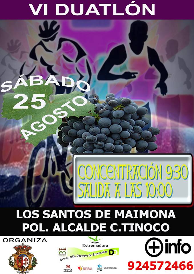 Cartel del VI duatlón Fiesta de la Vendimia