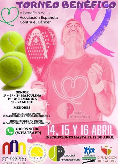 Nueva fecha para el Torneo Benéfico de Pádel