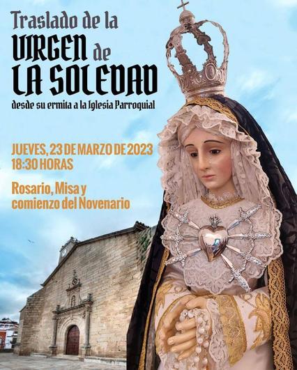 La Virgen de la Soledad se traslada un año más a la Iglesia Parroquial