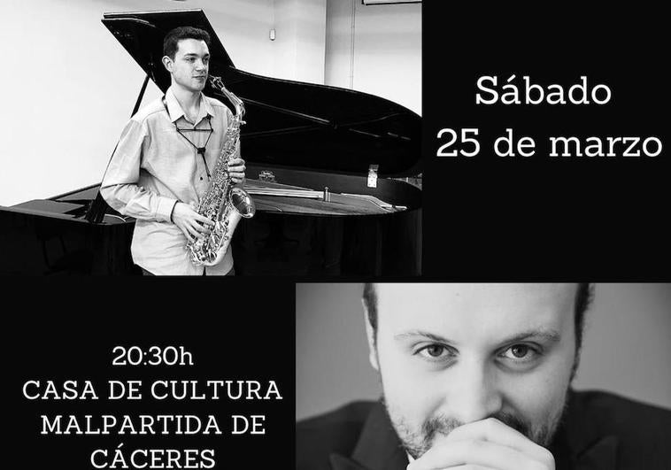 Recital de saxofón y piano a cargo de Jorge Sánchez y Rubén Castelló