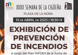 Exhibición de Prevención de Incendios en la Plaza de la Nora