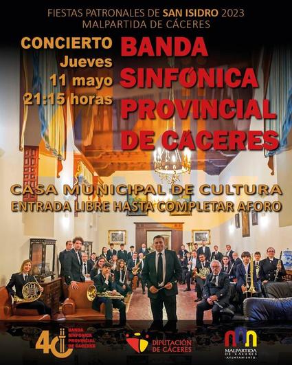 La Banda Sinfónica Provincial de Cáceres ofrece un concierto en Malpartida