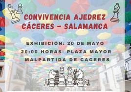 Cáceres y Béjar ofrecen una exhibición de ajedrez en la Plaza Mayor