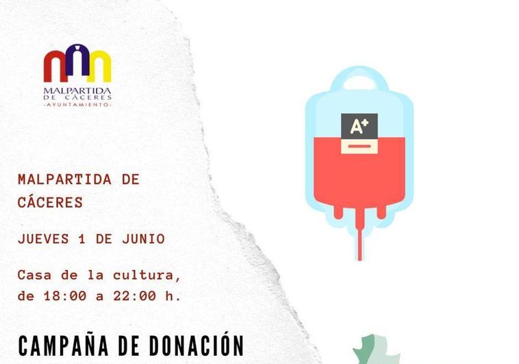 El Banco de Sangre realiza una colecta en Malpartida de Cáceres