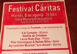 Cáritas Malpartida organiza un festival benéfico