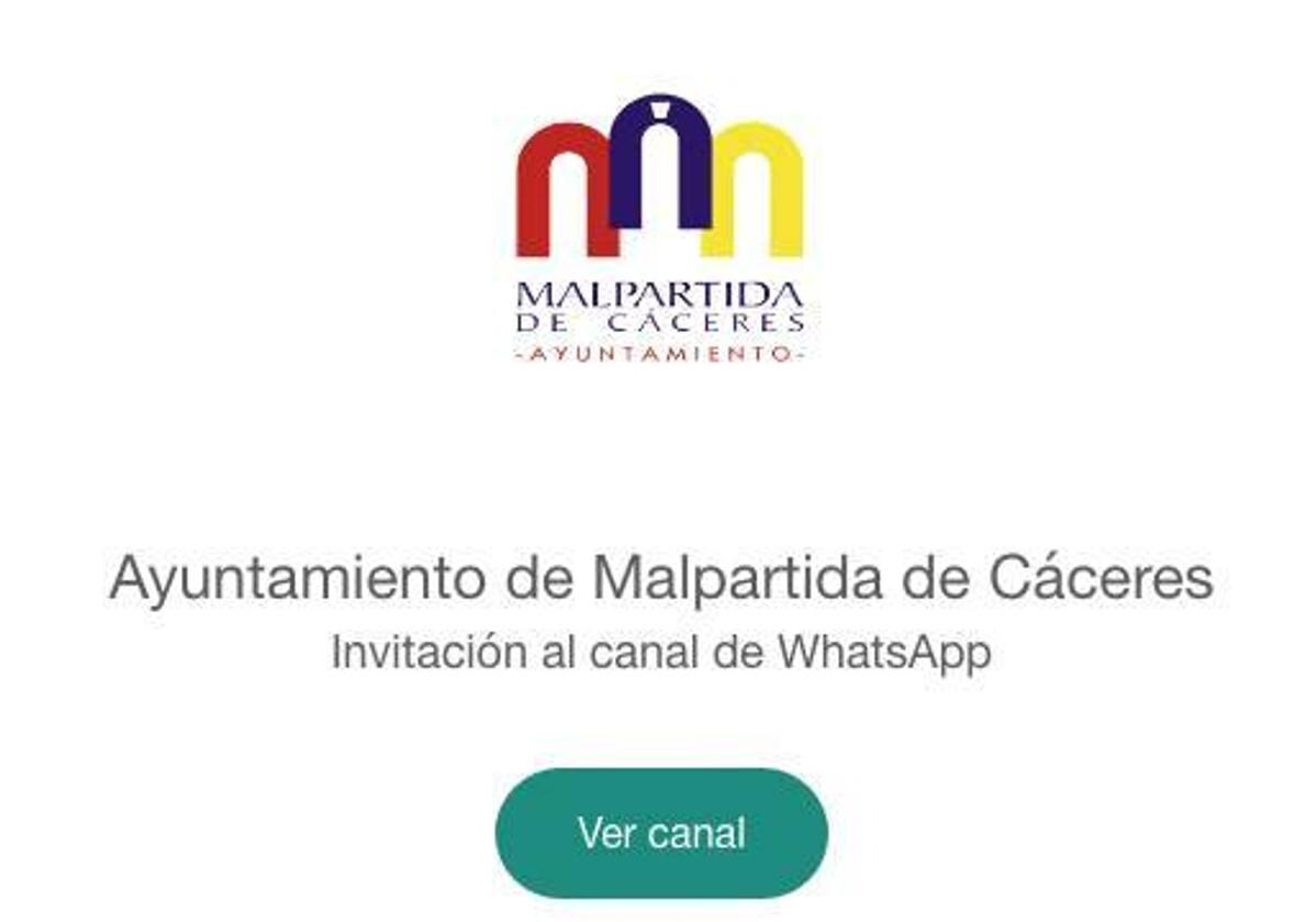 El Ayuntamiento malpartideño estrena su canal de WhatsApp