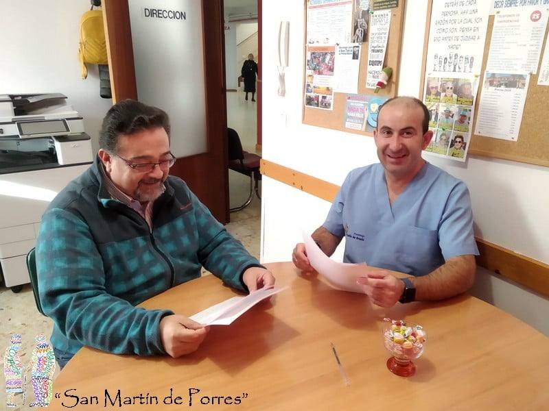 El presidente de la residencia, Pedro Sánchez Domínguez, y el presidente de Amat, Emilio de Gracia. / SMDP