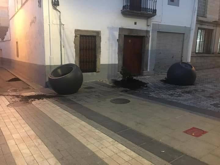 Imagen con la que se han encontrado esta mañana los operarios municipales 