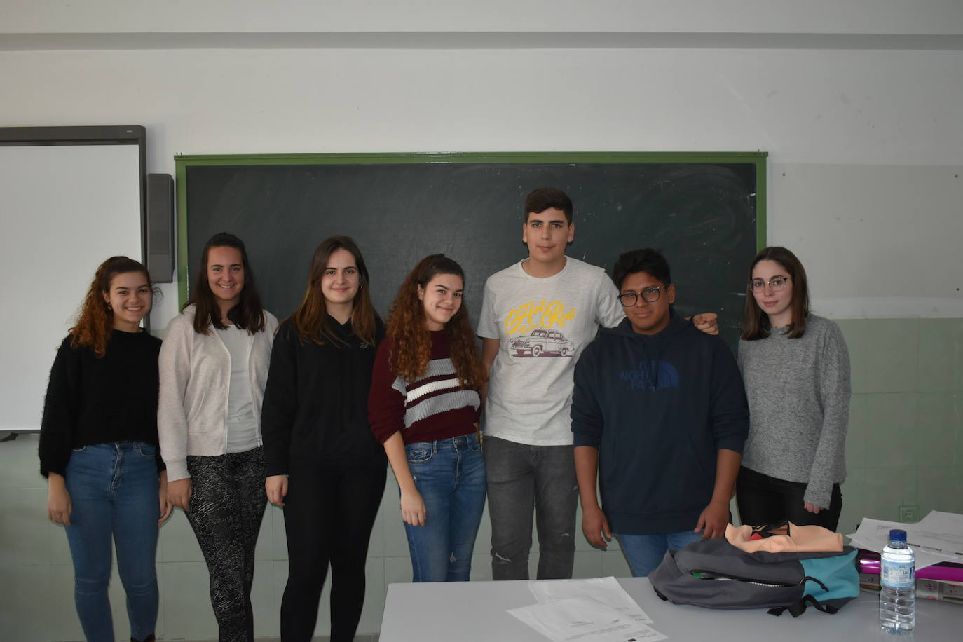 Estíbaliz Franco, Alba Solís, Cristina Masa, María Franco, Dylan Maeso, Luis Andrés Rojas e Isabel Olivera 