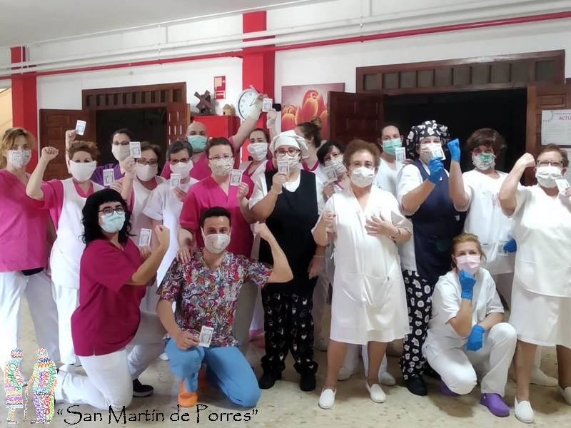 Los trabajadores de San Martín de Porres y las hermanas Carmelitas continúan siempre atentos 
