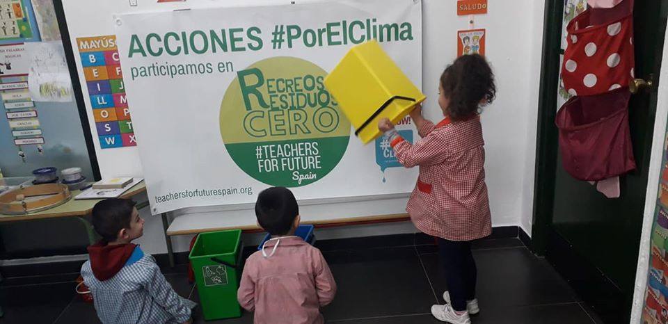 Actividad de 'Recreos Residuos Cero' realizada durante este curso en el CEIP García Siñeriz 