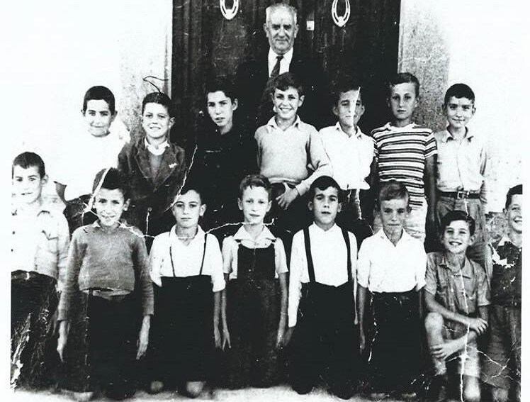 Clase de Don Pascual, escuelas de la Puente, 1955 