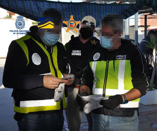 Policía Nacional y Servicio Secreto estadounidense el día del despliegue del operativo 