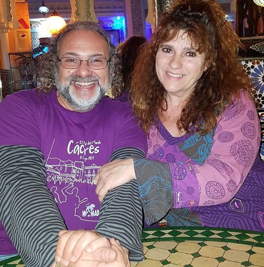 Miguel y su mujer, Cati, en Granada 
