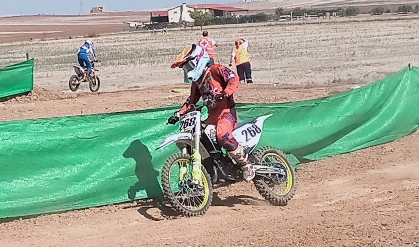 Samuel Tapia durante la carrera del nacional MX85 2021 disputada en Don Benito 
