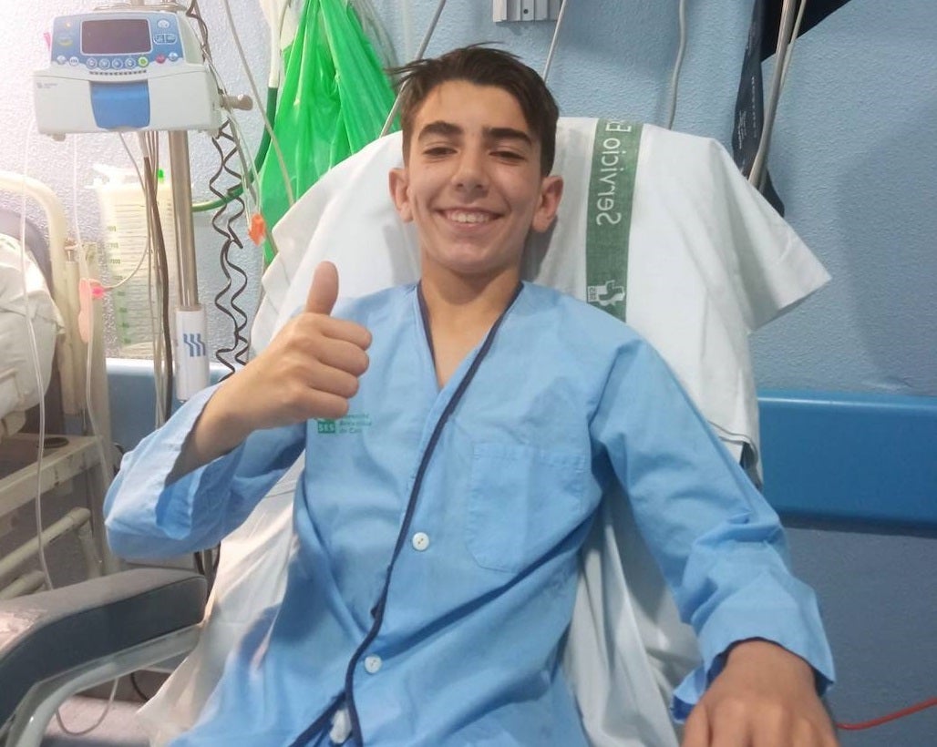 Samuel Tapia en los dos días que ha permanecido ingresado en el hospital San Pedro de Alcántara 