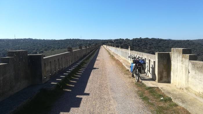 Tramo de la vía verde desde Talavera de la Reina a Don Benito 