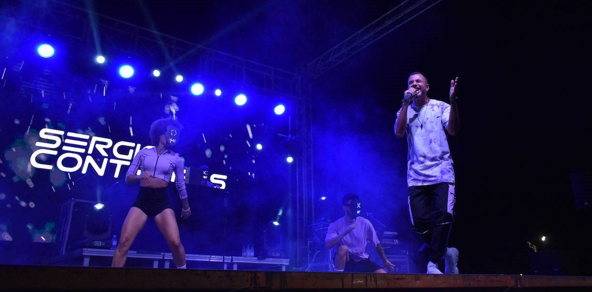 Sergio Contreras en su concierto en las FIestas de Agosto de Miajadas 2022 