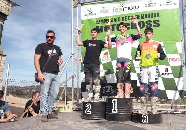 Samuel Tapia, líder provisional del Campeonato de Extremadura MX125