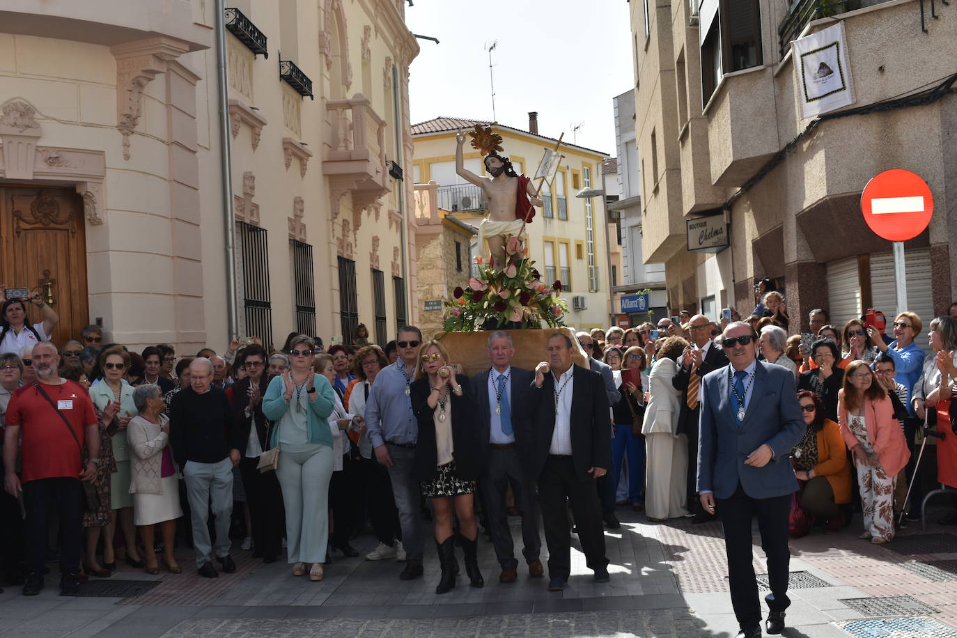 Los miajadeños volvieron a celebrar el reencuentro entre Jesús Resucitado y la Santa Madre