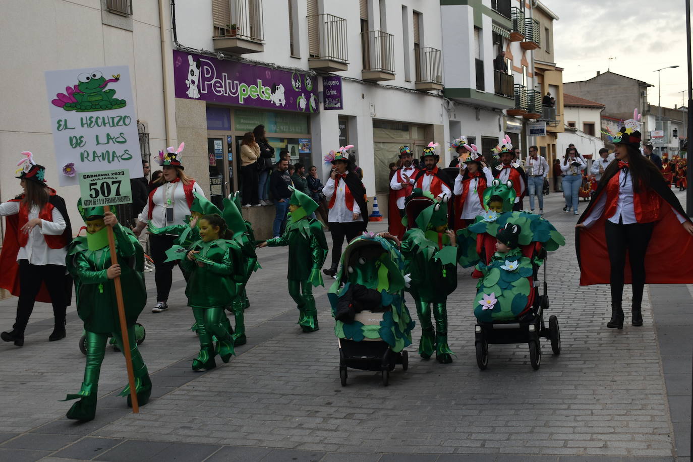 El ritmo, la fantasía y el color del Carnaval llenaron las calles de Miajadas. Más de 700 personas contagiaron su alegría con la mayor diversidad de disfraces y bailes, tanto las comparsas como los participantes individuales y por parejas. Porque sólo el Carnaval es capaz de sacar una sonrisa a todos. 